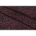 Animal Fusion Print velvet fabric in Italian Grape