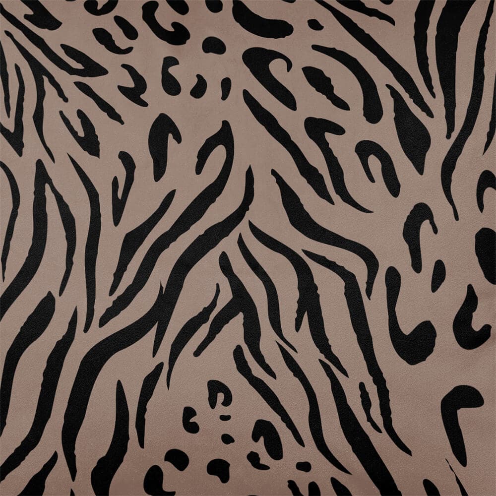 Upholstery Curtain Fabric - Luxury Eco-Friendly Velvet - Animal Fusion Print  IzabelaPeters Dovedale Stone  
