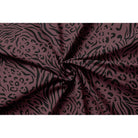 Animal Fusion Print velvet fabric in Italian Grape
