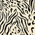 Upholstery Curtain Fabric - Luxury Eco - Friendly Velvet - Animal Fusion Print - Cream by Izabela Peters