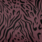 Animal Fusion Print velvet fabric in Italian Grape, pattern detail
