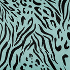 Upholstery Curtain Fabric - Luxury Eco - Friendly Velvet - Animal Fusion Print - Blue Surf by Izabela Peters