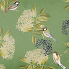 Upholstery Curtain Fabric - Luxury Eco - Friendly Velvet - Bird On Elderflower - Sage by Izabela Peters