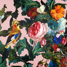 Upholstery Curtain Fabric - Luxury Eco - Friendly Velvet - Birds In Paradise - Rosewater by Izabela Peters