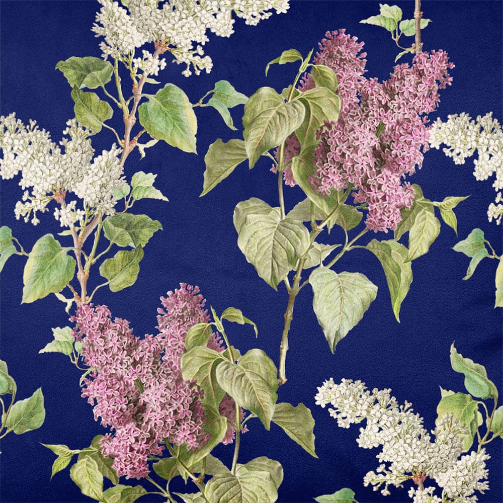 Upholstery Curtain Fabric - Luxury Eco - Friendly Velvet - Evening Garden - Midnight by Izabela Peters