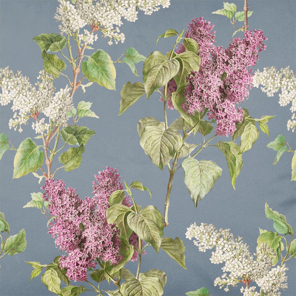 Upholstery Curtain Fabric - Luxury Eco - Friendly Velvet - Evening Garden - French Grey by Izabela Peters