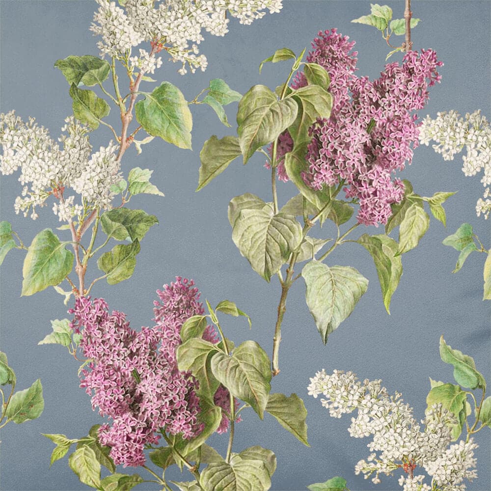 Upholstery Curtain Fabric - Luxury Eco-Friendly Velvet - Evening Garden  IzabelaPeters French Grey  