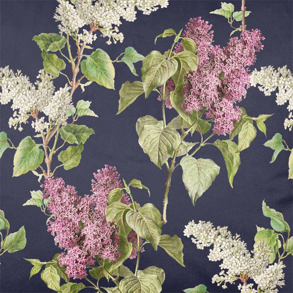 Upholstery Curtain Fabric - Luxury Eco - Friendly Velvet - Evening Garden - Graphite by Izabela Peters