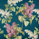 Evening Garden velvet fabric in Teal, pattern detail