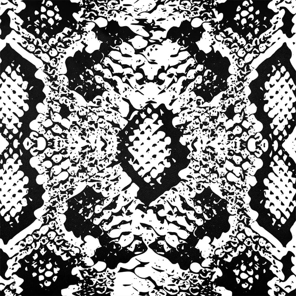 Upholstery Curtain Fabric - Luxury Eco-Friendly Velvet - Exotic Snake Print  IzabelaPeters White  