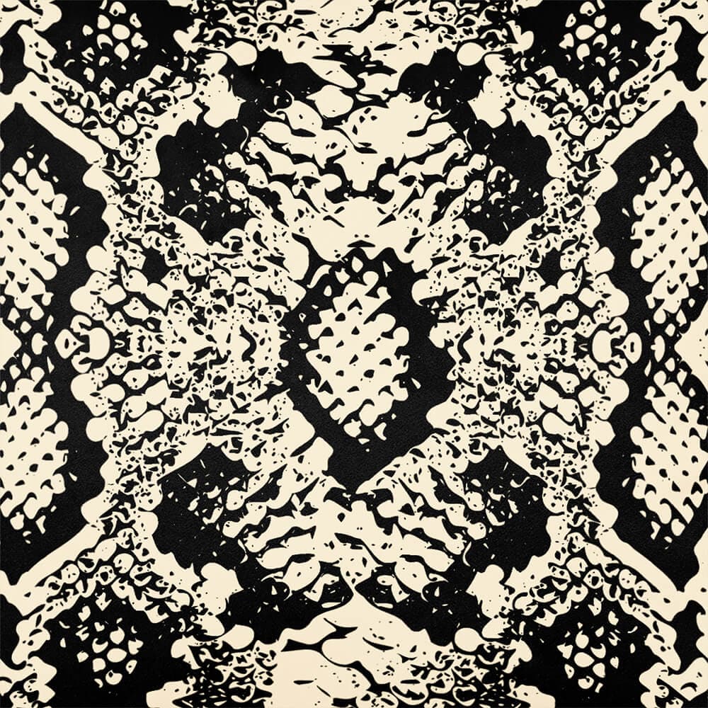 Upholstery Curtain Fabric - Luxury Eco-Friendly Velvet - Exotic Snake Print  IzabelaPeters Cream  