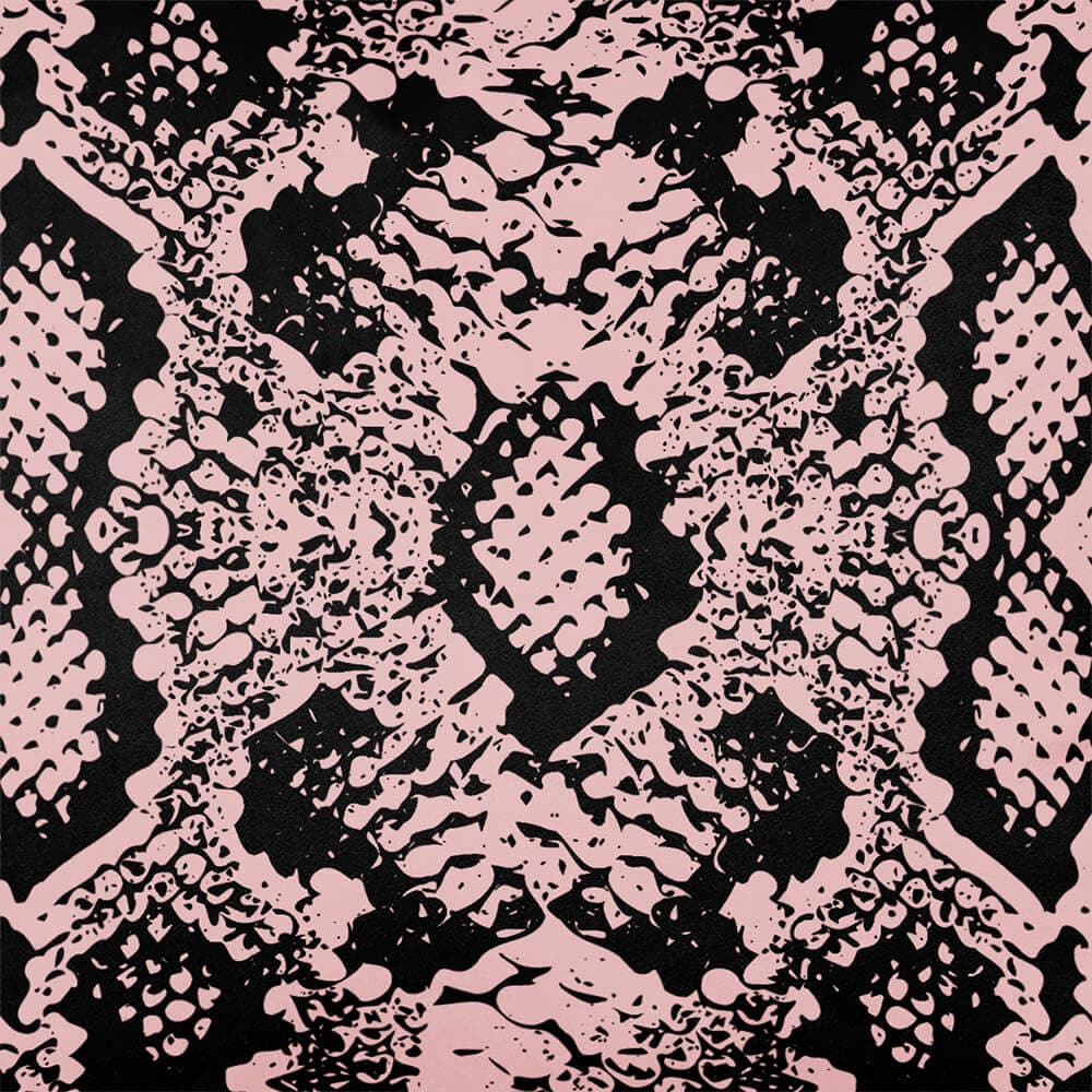 Upholstery Curtain Fabric - Luxury Eco - Friendly Velvet - Exotic Snake Print - Rosewater by Izabela Peters
