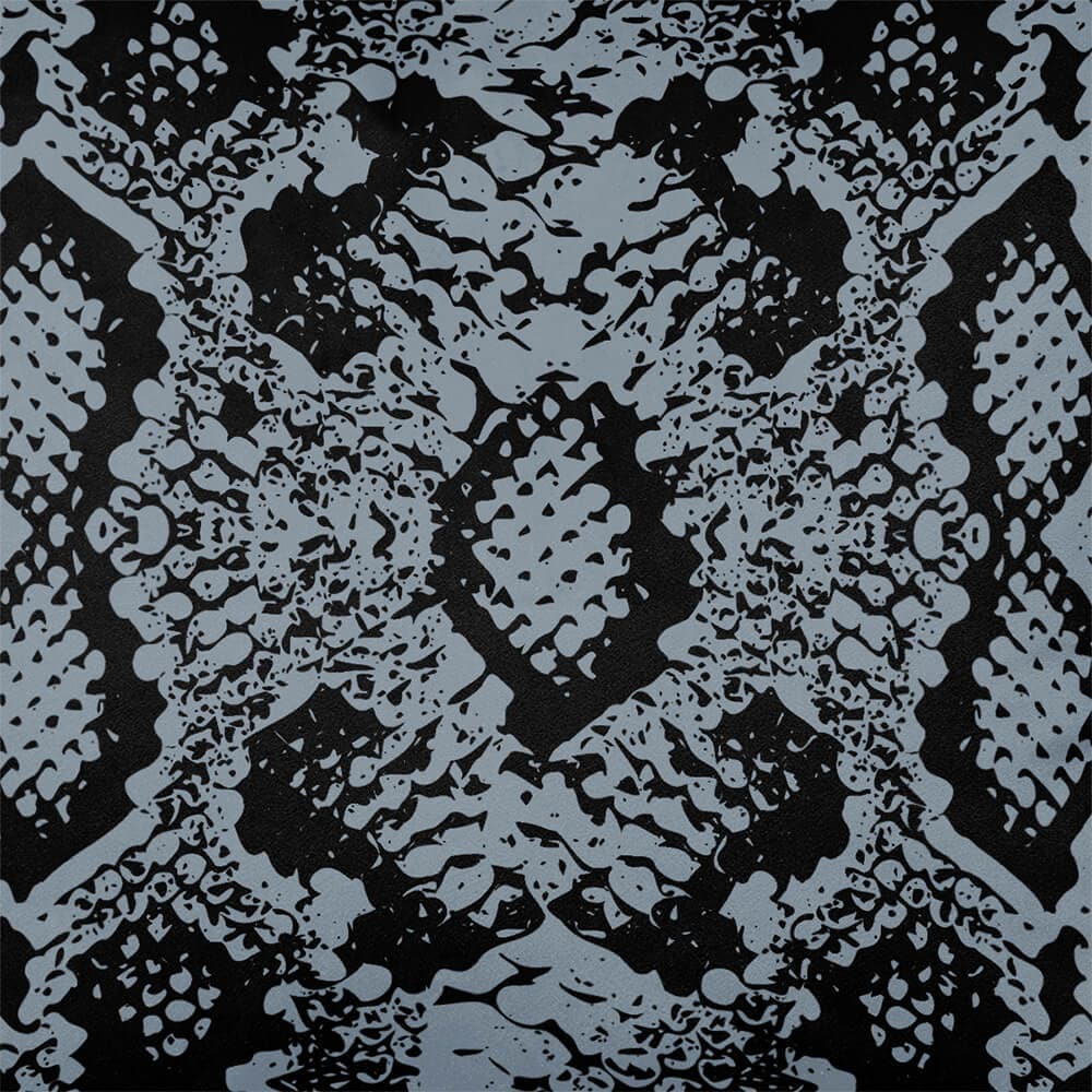 Upholstery Curtain Fabric - Luxury Eco - Friendly Velvet - Exotic Snake Print - French Grey by Izabela Peters