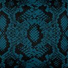 Exotic Snake Print velvet fabric in Teal, pattern detail