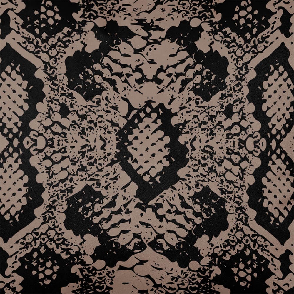 Upholstery Curtain Fabric - Luxury Eco - Friendly Velvet - Exotic Snake Print - Dovedale Stone by Izabela Peters