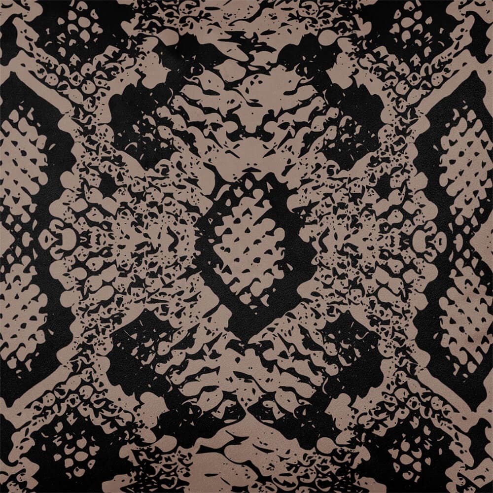 Upholstery Curtain Fabric - Luxury Eco-Friendly Velvet - Exotic Snake Print  IzabelaPeters Dovedale Stone  