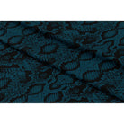 Exotic Snake Print velvet fabric in Teal