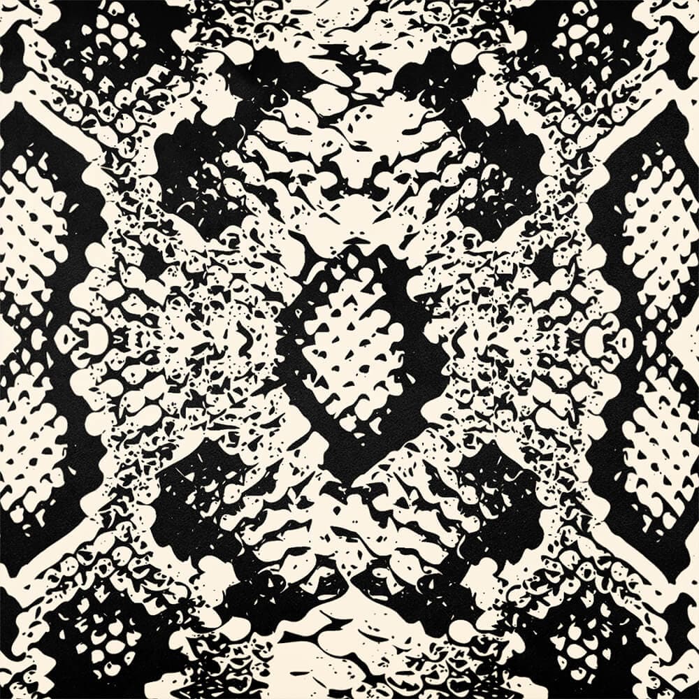 Upholstery Curtain Fabric - Luxury Eco - Friendly Velvet - Exotic Snake Print - Ivory Cream by Izabela Peters