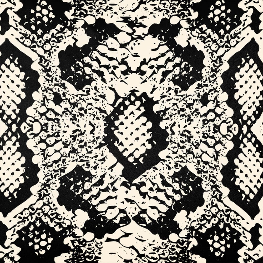 Upholstery Curtain Fabric - Luxury Eco-Friendly Velvet - Exotic Snake Print  IzabelaPeters Ivory Cream  