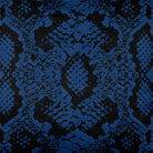 Upholstery Curtain Fabric - Luxury Eco - Friendly Velvet - Exotic Snake Print - Estate Blue by Izabela Peters