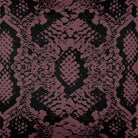 Upholstery Curtain Fabric - Luxury Eco - Friendly Velvet - Exotic Snake Print - Italian Grape by Izabela Peters