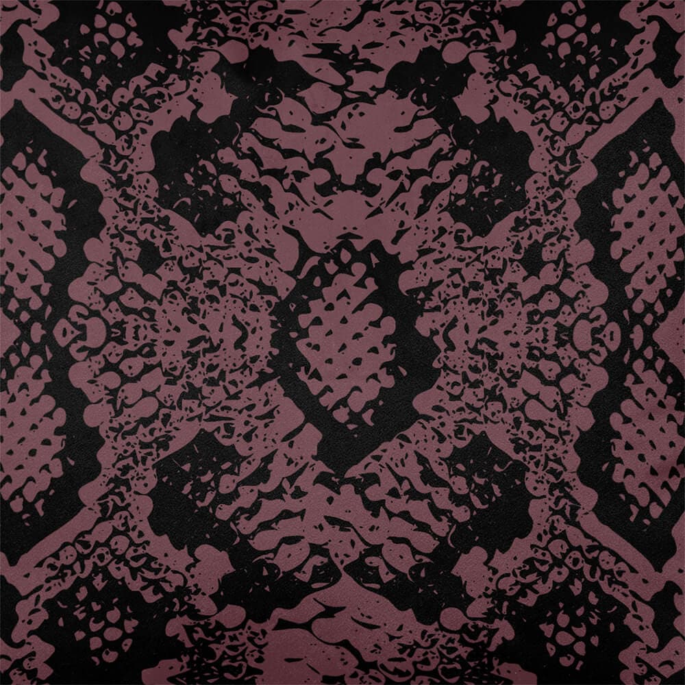 Upholstery Curtain Fabric - Luxury Eco-Friendly Velvet - Exotic Snake Print  IzabelaPeters Italian Grape  