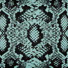 Upholstery Curtain Fabric - Luxury Eco - Friendly Velvet - Exotic Snake Print - Blue Surf by Izabela Peters