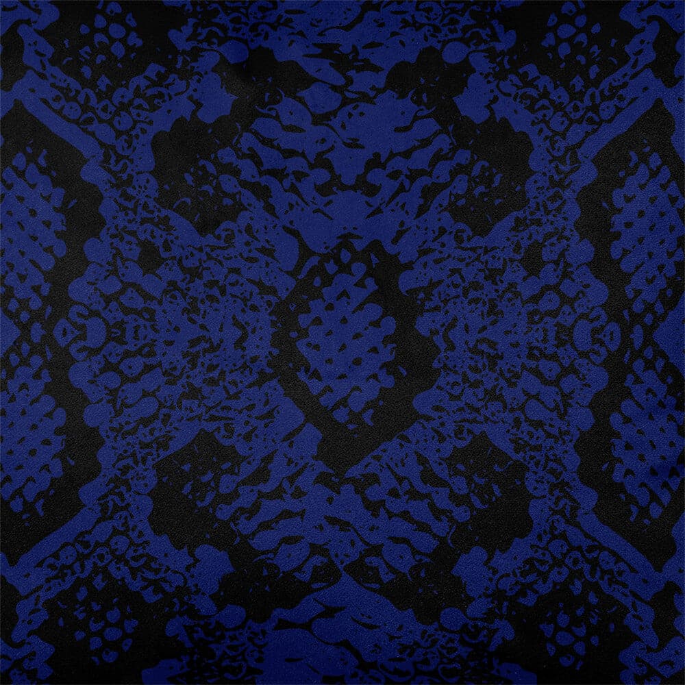 Upholstery Curtain Fabric - Luxury Eco - Friendly Velvet - Exotic Snake Print - Midnight by Izabela Peters