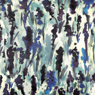 Upholstery Curtain Fabric - Luxury Eco - Friendly Velvet - Floral Meadow - Shades Of Sapphire On Gainsboro Grey by Izabela Peters