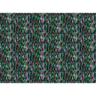Floral Meadow velvet fabric in Violet On Shades Of Forest Green