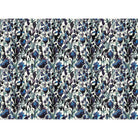 Herbaceous Border velvet fabric in Shades Of Sapphire On Gainsboro Grey