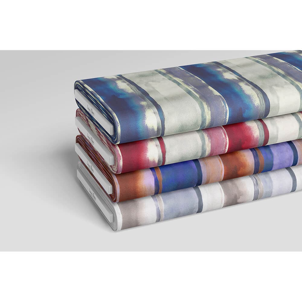 Infinity Stripe velvet fabric in Garnet Red On Gainsboro Grey