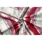 Infinity Stripe velvet fabric in Garnet Red On Gainsboro Grey