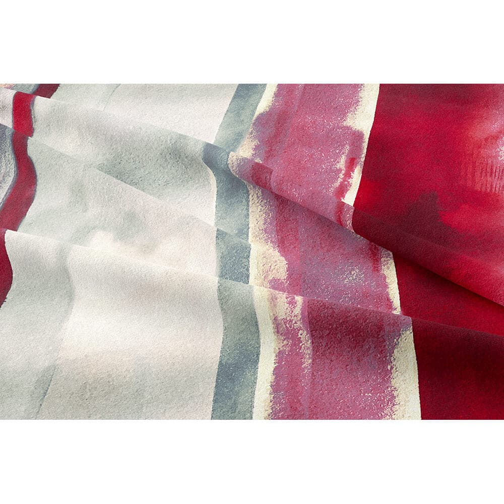 Infinity Stripe velvet fabric in Garnet Red On Gainsboro Grey