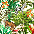 Upholstery Curtain Fabric - Luxury Eco - Friendly Velvet - Jungle Fusion - Ivory Cream by Izabela Peters