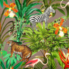 Upholstery Curtain Fabric - Luxury Eco - Friendly Velvet - Jungle Fusion - Dovedale Stone by Izabela Peters