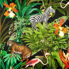 Upholstery Curtain Fabric - Luxury Eco - Friendly Velvet - Jungle Fusion - Charcoal by Izabela Peters