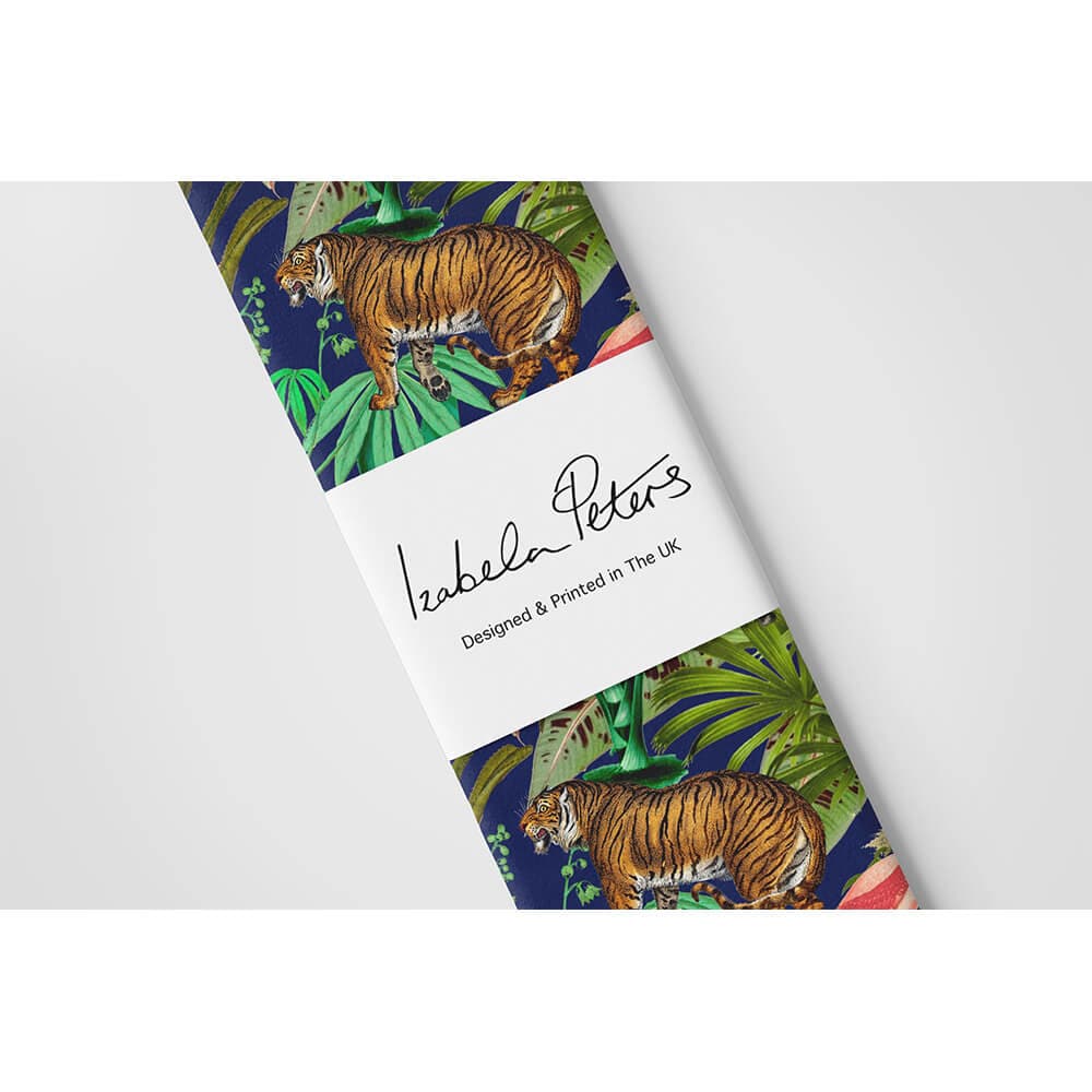 Upholstery Curtain Fabric - Luxury Eco - Friendly Velvet - Jungle Fusion - Midnight by Izabela Peters