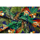 Upholstery Curtain Fabric - Luxury Eco - Friendly Velvet - Jungle Fusion - Midnight by Izabela Peters