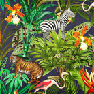 Upholstery Curtain Fabric - Luxury Eco - Friendly Velvet - Jungle Fusion - Graphite by Izabela Peters