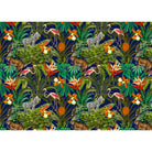 Upholstery Curtain Fabric - Luxury Eco - Friendly Velvet - Jungle Fusion - Midnight by Izabela Peters