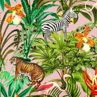Upholstery Curtain Fabric - Luxury Eco - Friendly Velvet - Jungle Fusion - Rosewater by Izabela Peters