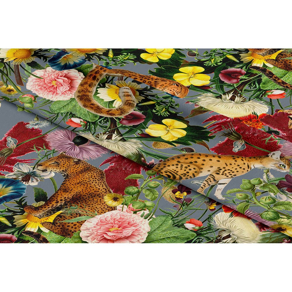 Upholstery Curtain Fabric - Luxury Eco-Friendly Velvet - Junglescape  IzabelaPeters   