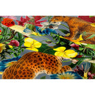 Junglescape velvet fabric in French Grey