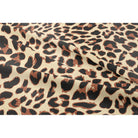 Leopard Print velvet fabric in Cream
