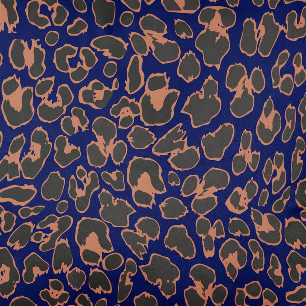 Upholstery Curtain Fabric - Luxury Eco - Friendly Velvet - Leopard Print - Midnight by Izabela Peters