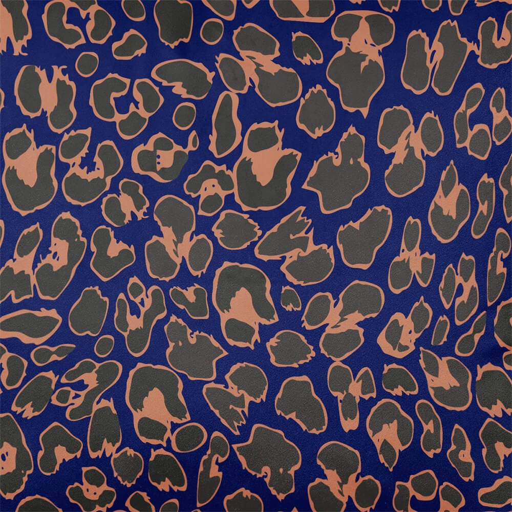 Upholstery Curtain Fabric - Luxury Eco-Friendly Velvet - Leopard Print  IzabelaPeters Midnight  