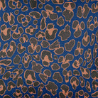 Upholstery Curtain Fabric - Luxury Eco - Friendly Velvet - Leopard Print - Estate Blue by Izabela Peters