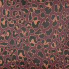 Upholstery Curtain Fabric - Luxury Eco - Friendly Velvet - Leopard Print - Italian Grape by Izabela Peters