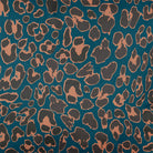 Upholstery Curtain Fabric - Luxury Eco - Friendly Velvet - Leopard Print - Teal by Izabela Peters